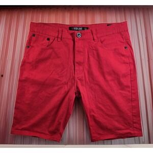 Vertical Sport Men's Red Shorts Size 38 | Stretch Cotton Flat Front‎ | Modern